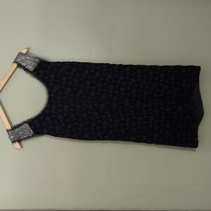 Free people Elegant Black and Silver beaded Dress.